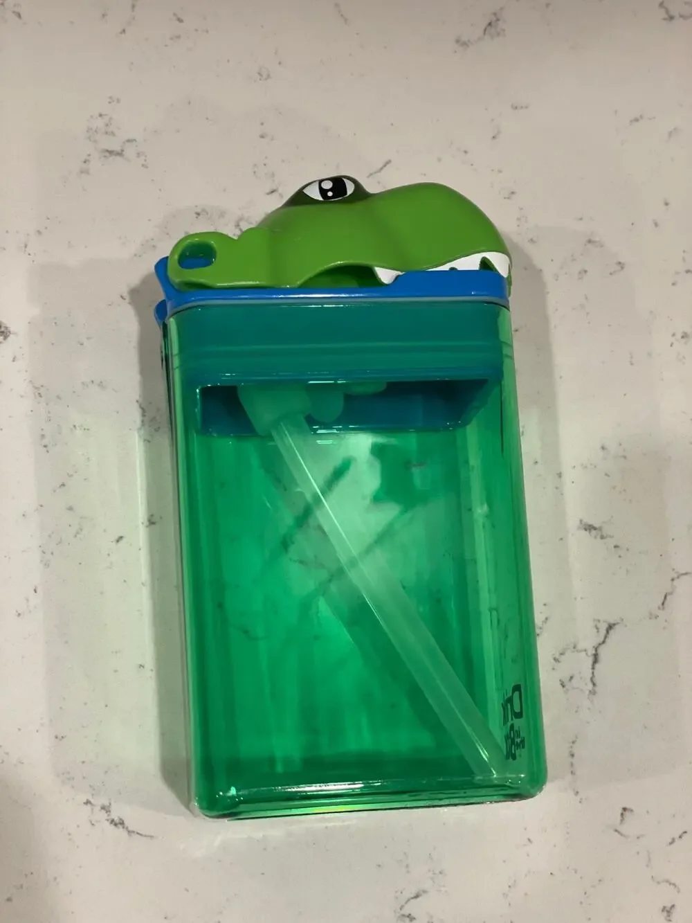 Precidio Drink in the Box Green Dino Reusable 8 oz Container New Without Tag